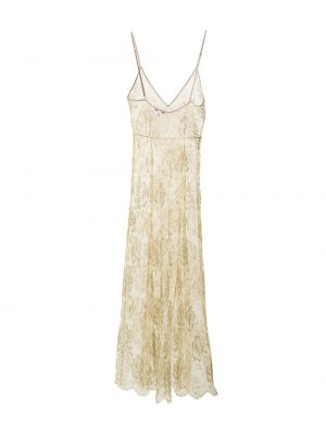 Sukienka długa z perełkami Gilda & Pearl złota