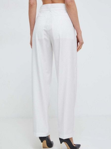 Kalhoty s vysokým pasem Versace Jeans Couture bílé