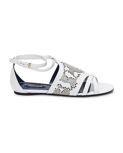 Sandały Roberto Cavalli białe