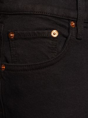 Kõrge vöökohaga kitsa lõikega teksapüksid Re/done must