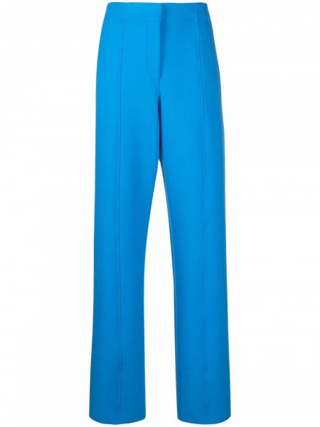 Pantalones rectos de cintura alta Salvatore Ferragamo azul