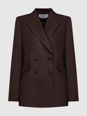 Шерстяной пиджак Gabriela Hearst коричневый
