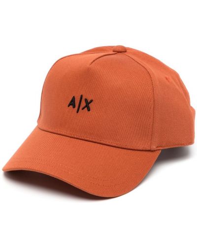 Brodert cap Armani Exchange oransje