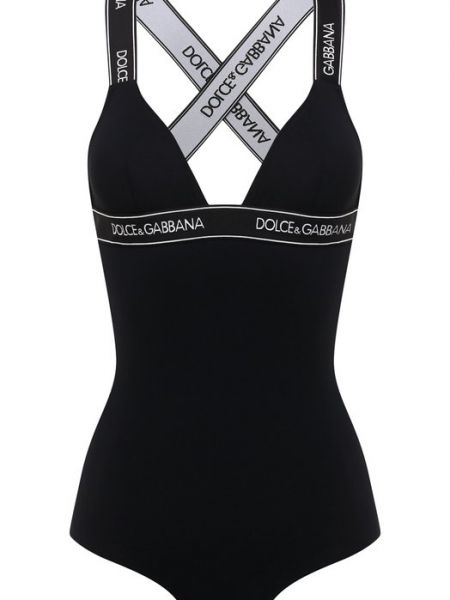 Слитный купальник Dolce & Gabbana черный