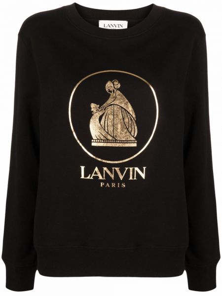 Jersey con estampado de tela jersey Lanvin negro