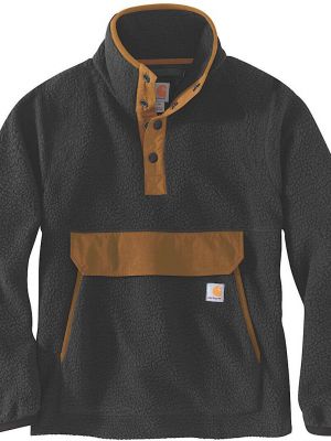 Флисовый пуловер свободного кроя Carhartt черный