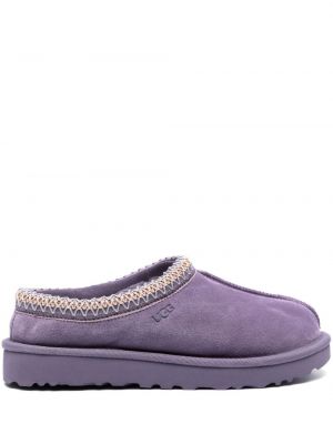 Papuci de casă din piele de căprioară Ugg violet