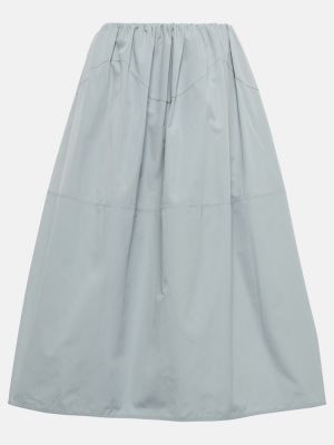 Bavlnená midi sukňa Jil Sander modrá