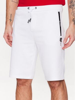 Pantaloni scurți de sport Karl Lagerfeld alb