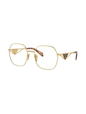 Okulary oversize Prada Eyewear złote