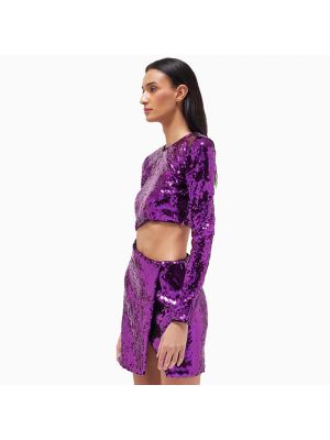 Mini vestido con lentejuelas Andamane violeta