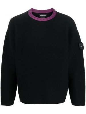 Ull lang genser Stone Island Shadow Project svart