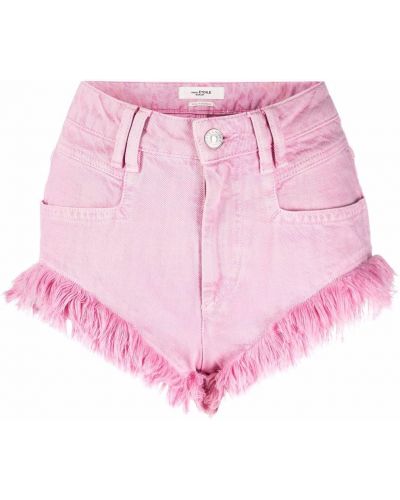 Nødlidende jeans-shorts Isabel Marant étoile rosa