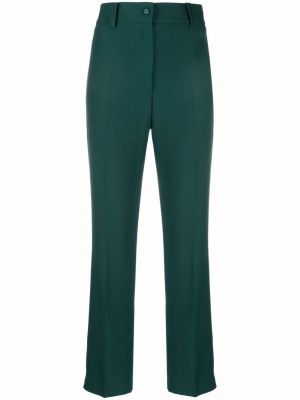 Pantalones de cintura alta slim fit Hebe Studio verde