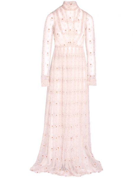 Κοκτέιλ φόρεμα από τούλι Giambattista Valli ροζ