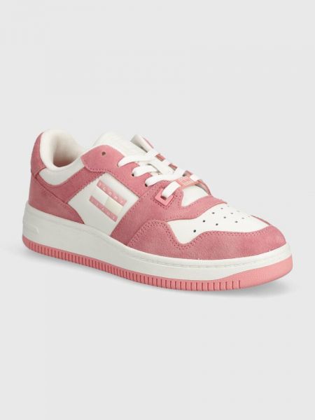 Różowe sneakersy zamszowe Tommy Jeans