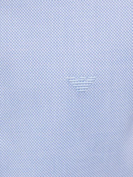 Koszula bawełniana Emporio Armani niebieska