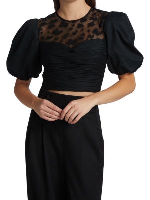 Укороченная блузка с рукавами-фонариками tiana AMUR Black