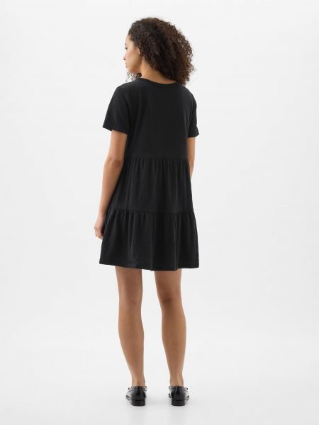 Mini šaty s volánmi Gap čierna