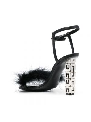 Sandały w piórka Givenchy czarne