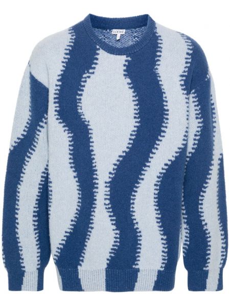 Sweter w paski w abstrakcyjne wzory Loewe