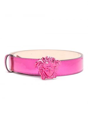 Kožený pásek Versace Pre-owned růžový