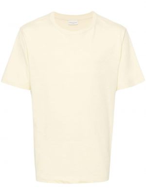 Kokvilnas t-krekls ar apaļu kakla izgriezumu Dries Van Noten dzeltens