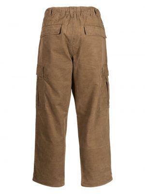 Spodnie cargo sztruksowe :chocoolate brązowe