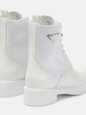 Кожени обувки до глезена Prada бяло