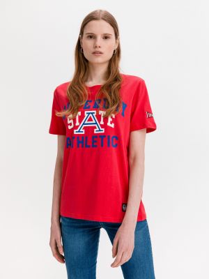 Αθλητική μπλούζα Superdry κόκκινο