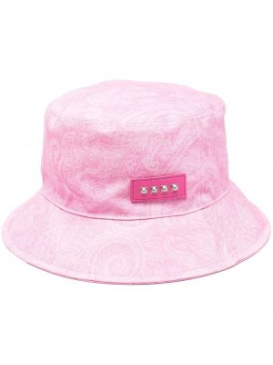 Cappello con stampa paisley Etro rosa