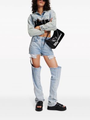 Kõrge vöökohaga sirged teksapüksid Karl Lagerfeld Jeans