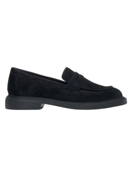Welurowe loafers Estro czarne