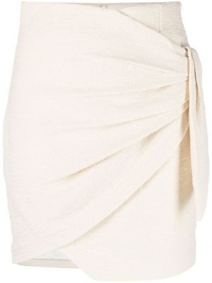 Bavlněné midi sukně na zip Iro - bílá