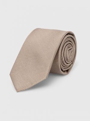 Jedwabny krawat Calvin Klein beżowy