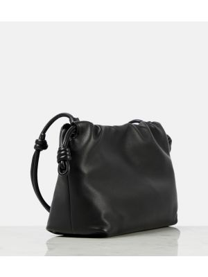 Usnjena pisemska torbica Loewe črna