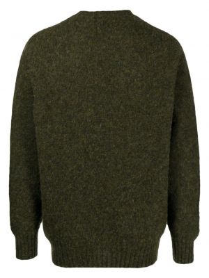Dzianinowy sweter z okrągłym dekoltem Ymc zielony