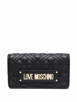 Lær lommebok Love Moschino svart