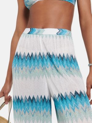 Kalhoty relaxed fit Missoni Mare modré