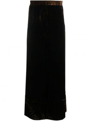 Είδος βελούδου παντελόνι σε φαρδιά γραμμή Pierre-louis Mascia μαύρο