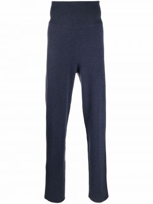 Кашмирени прав панталон Extreme Cashmere синьо