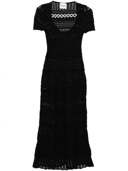 Bavlnené dlouhé šaty Marant Etoile čierna