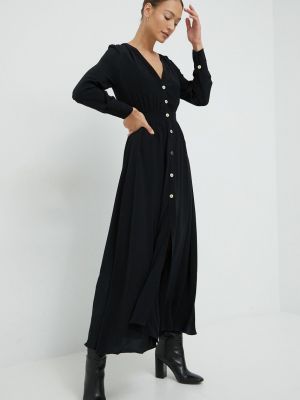 Sisley ruha fekete, maxi, egyenes
