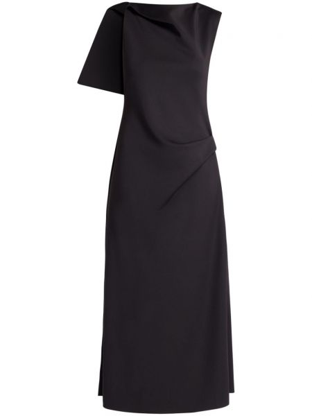 Drapované midi šaty Chats By C.dam černé