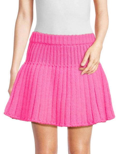 Розовая шерстяная юбка мини Redvalentino