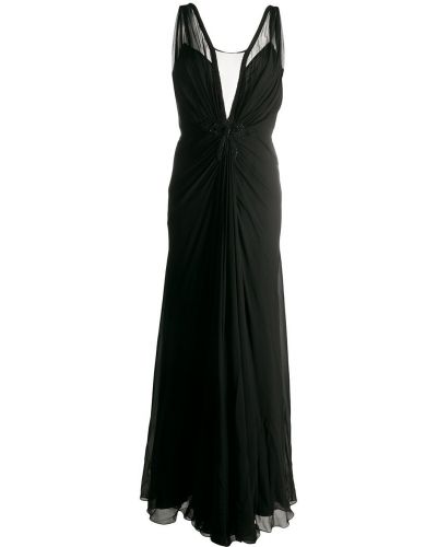 Vestido de noche transparente Ports 1961 negro