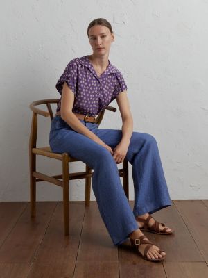 Blusa con estampado manga corta Lloyds violeta