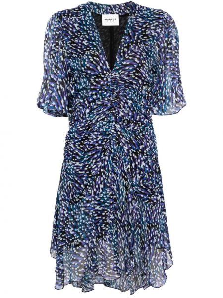 Sukienka mini z nadrukiem w abstrakcyjne wzory Marant Etoile