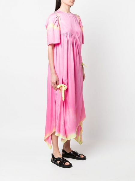 Midi šaty s potiskem Collina Strada růžové