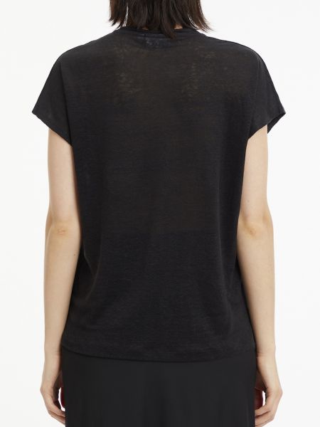 Льняная футболка Calvin Klein черная